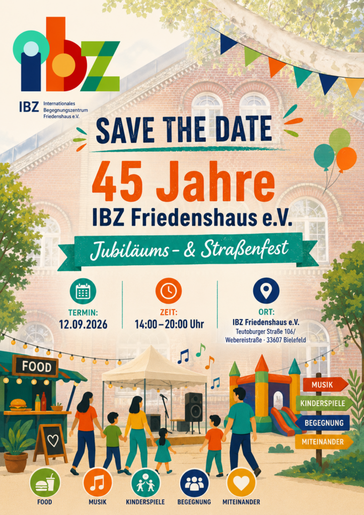Guarde la fecha: 45 años de IBZ Friedenshaus e.V. - Aniversario & Street Festival
