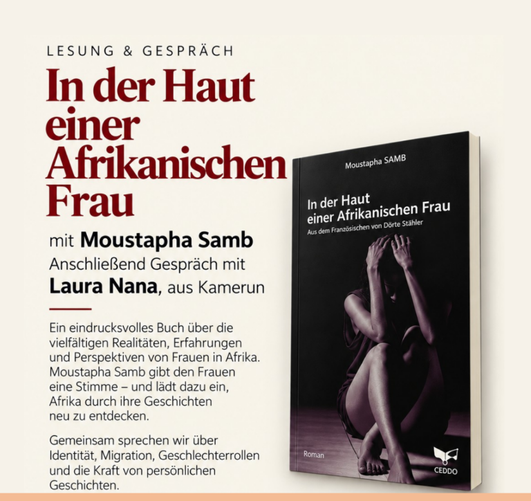 Lesung & Gespräch: „In der Haut einer Afrikanischen Frau“ mit Moustapha Samb
